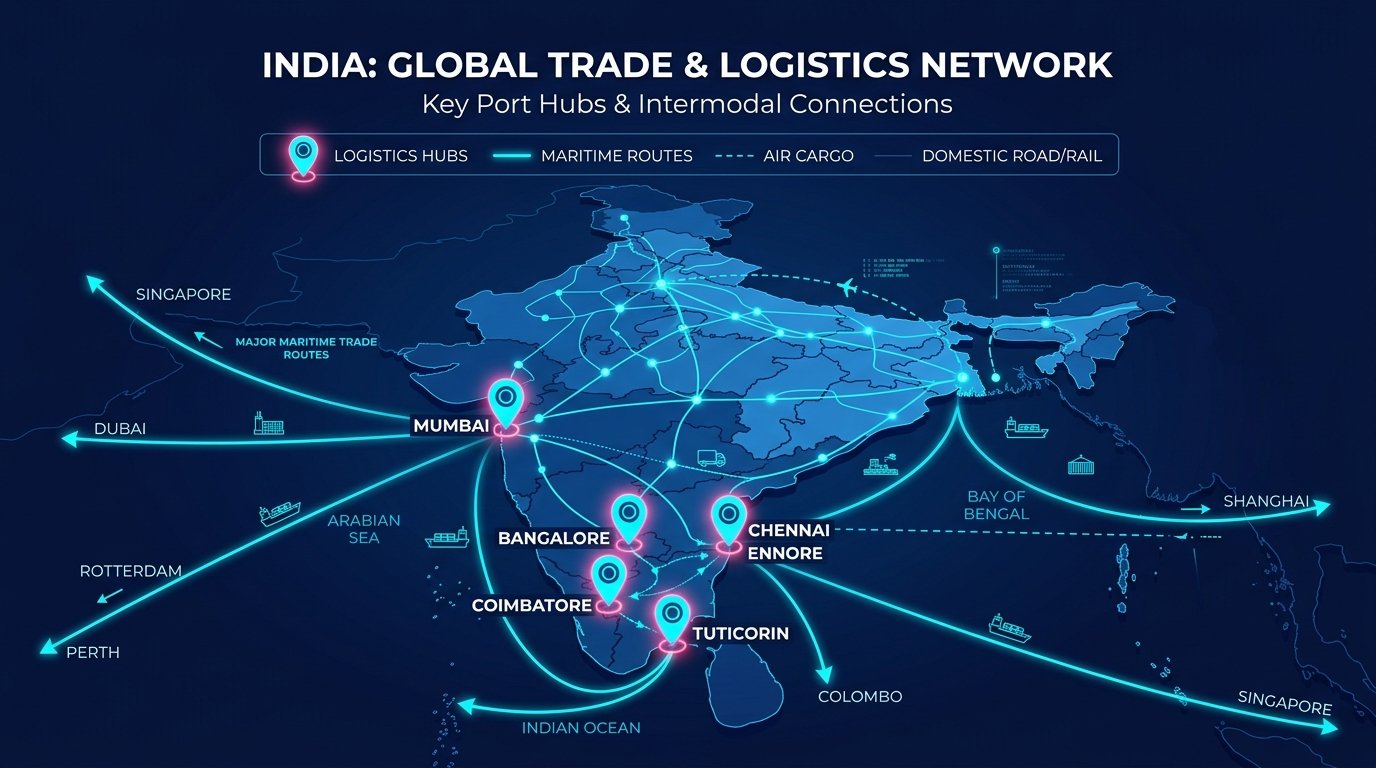 CMR Group India Logistics & Port Operations Network Map